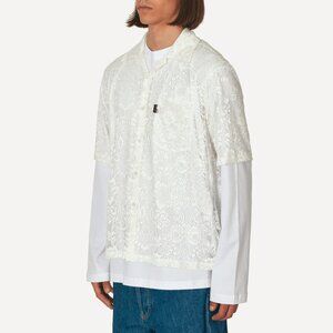 Aries PF/23 White Lace Hawaiian Shirt